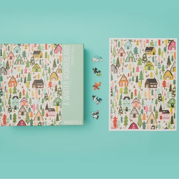 Puzzlefolk Winter Wonderland 1000 Piece Puzzle. NWT Gift Ready. Christmas - Picture 3 of 6